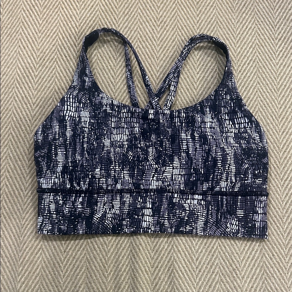 Lululemon Athletica Navy and White Sports Bra